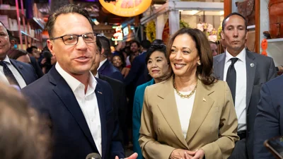 Josh Shapiro and Kamala Harris