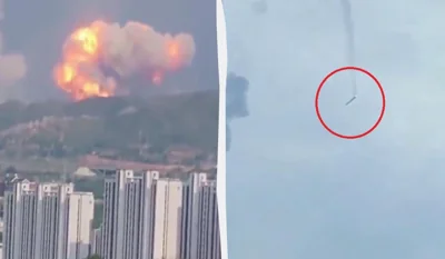 В Китае ракета "сбежала" с космодрома и упала на окраине города