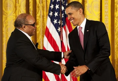 President Barack Obama and Quincy Jones at the White House.