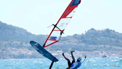 Sailing-Israeli windsurfer said he felt all the country willing him on