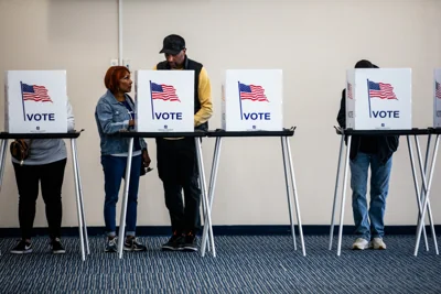 Voters cast their ballots