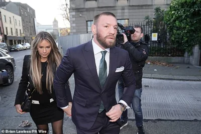 Mr McGregor, accompanied by his family to the High Court in Dublin earlier on Friday