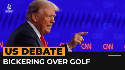 Trump and Biden bicker over golf in presidential debate