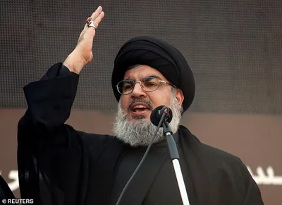 Nasrallah, seen addressing supporters in Lebanon's capital Beirut in November 2013, was killed by an Israeli air strike on the city on Friday