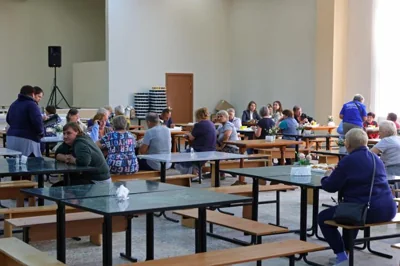 Evacuees from the Kursk region who left their homes following an incursion of Ukrainian troops in the course of Russia-Ukraine conflict, stay at a temporary accommodation center in the city of Stary Oskol in the Belgorod Region, Russia, Aug. 14. Reuters-Yonhap