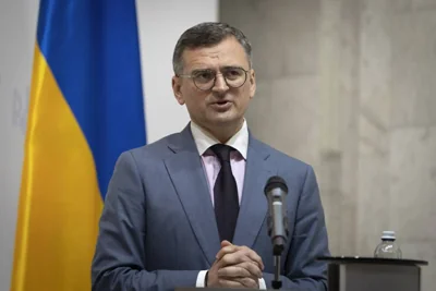 TIRELESS DIPLOMAT Ukraine’s Foreign Minister Dmytro Kuleba speaks during a joint press conference with his German counterpart Annalena Baerbock (not pictured) in the capital Kyiv on May 21, 2024. AP FILE PHOTO