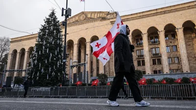 Мячи, зебры и пингвины: в Грузии начались выборы президента и протесты