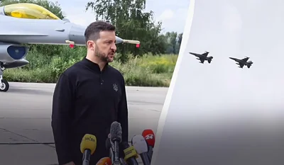 F-16 в небе Украины: в День Воздушных сил показали первые истребители