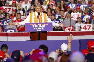 'I said, well, I'm going to do it whether the women like it or not. I am going to protect them,' Donald Trump said at a rally in Wisconsin