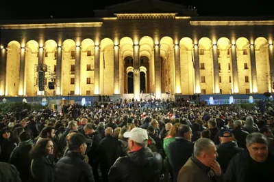 Georgians protest parliamentary elections president alleges was rigged