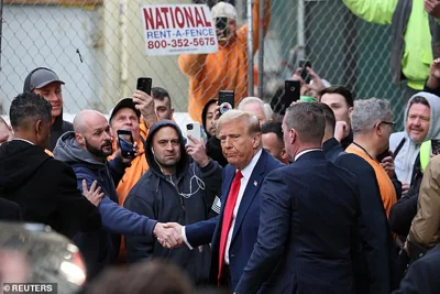 Trump met with construction workers in New York Thursday morning