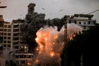 Israel, strike, in, southern, Beirut