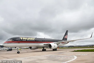 The former president's private Boeing 757, nicknamed Trump Force One, landed in Billings, Montana instead of its intended destination of Bozeman Friday afternoon