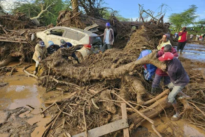 Dam bursts in Kenya as death toll from rains and floods continue to rise