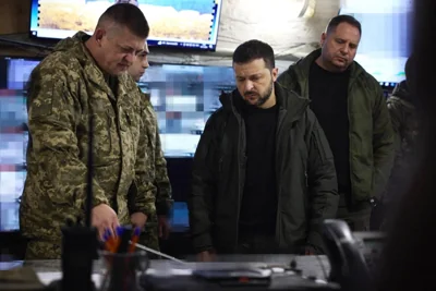 Volodymyr Zelensky visiting the 25th Separate Airborne Brigade in Pokrovsk, Donetsk region