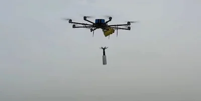 дрон, сброс с дрона