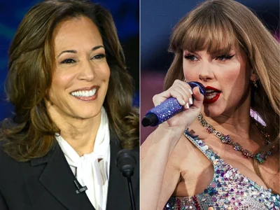 Taylor Swift and Kamala Harris