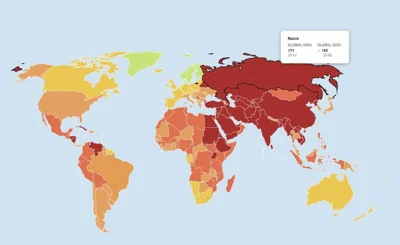Россия опустилась на 171 место в рейтинге свободы прессы, — RSF