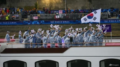 South Korea wrongly introduced as North Korea at Paris Olympics opening ceremony