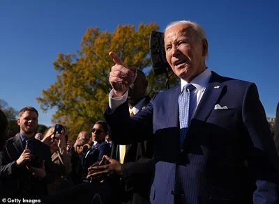 The Biden administration estimated that 3.4million Americans on Medicare would be eligible for the drugs (File image of Biden on the South Lawn of the White House on November 25)