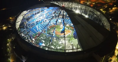 Milton shreds roof of Tropicana Field, home of baseball's Tampa Bay Rays