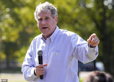 Senator Sherrod Brown campaigning at a rally in Cincinnati, OH on October 5, 2024