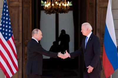 Russian President Vladimir Putin and Joe Biden