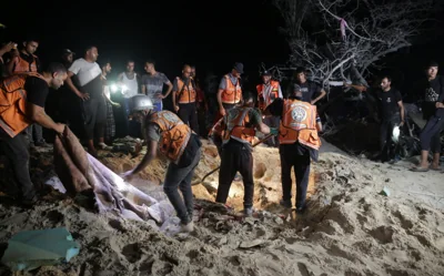 Israeli strikes reportedly kill dozens in humanitarian area of Gaza