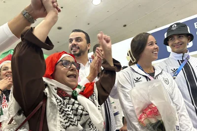 Palestinian Olympic Team Greeted