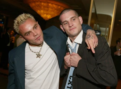 Crazy Town's Seth Binzer and Fay Doe pictured in 2002