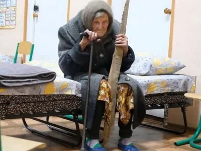 97-летняя Лидия Степановна в шелтере