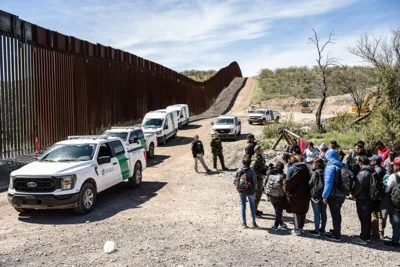 Migrants At The U.S.-Mexico Border In Arizona