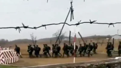 Footage appears to show North Korean troops being trained up by Russia