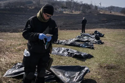 Oleksiy Yukov and his team have been recovering bodies from the frontline to identify them 