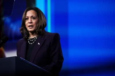 Vice President Kamala Harris delivers the keynote speech at the American Federation of Teachers’ 88th national convention in Houston, Texas, on July 25, 2024