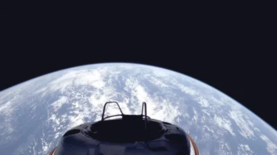 This handout image released by SpaceX on September 10, 2024 shows a view of Earth and the Dragon capsule's Skywalker shortly after the Polaris Dawn crew launched into orbit. AFP PHOTO / SPACEX