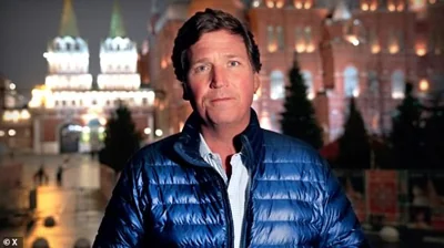 Appearing outside of the Kremlin in a video shared to his social media, Carlson said he was back in the country ten months after he interviewed Russian President Vladimir Putin