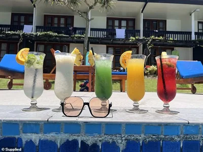 Mohammed Radwaan and his friends allegedly ordered cocktails (pictured) from the resort's bar shortly before one suffered seizures