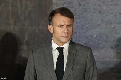 Pictured is Emmanuel Macron, the President of France