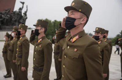 North Korean soldiers Pyongyang