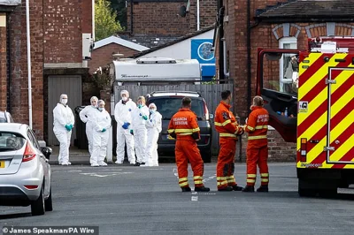 Emergency crews and forensic teams descended on the scene after 13 people were stabbed