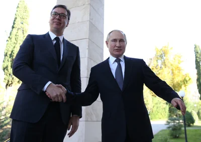 Russian President Vladimir Putin and Aleksandar Vučić