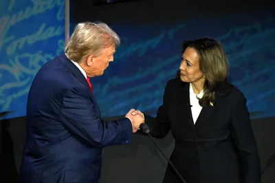 Former president Donald Trump, VP Kamala Harris.