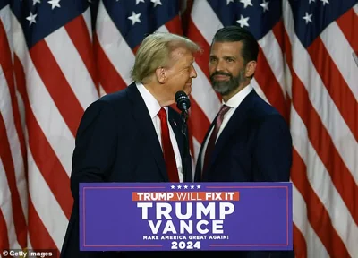 Trump Jr played a key role in his father's election campaign and advocated for the selection of JD Vance as his vice-presidential pick