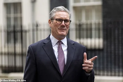 Prime Minister Sir Keir Starmer at Downing Street ahead of a Cabinet meeting yesterday