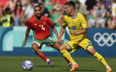 Сборная Украины по футболу в меньшинстве вырвала победу над Марокко во втором матче на Олимпиаде-2024 (видео)