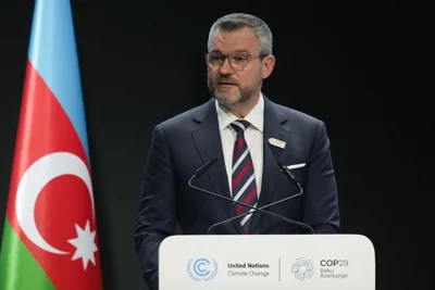 Slovak President Peter Pellegrini Speaking 