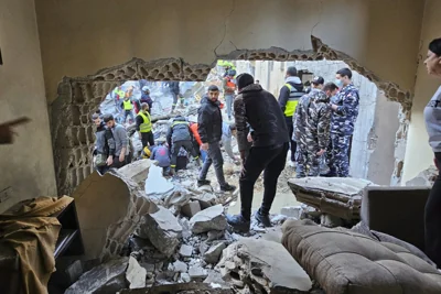 Destroyed home after Israeli strike in Beirut