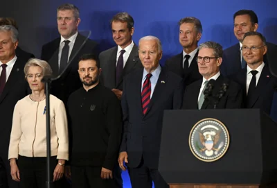 Zelensky with world leaders in New York