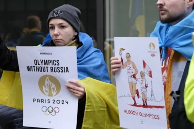 Ukrainian Olympic protesters